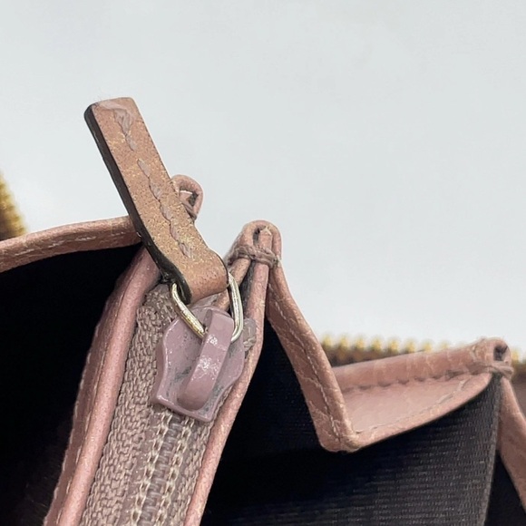 Auth GUCCI GG Guccissima Pink Leather Long Wallet W/GG Gold Accents & dust bag - Picture 13 of 16